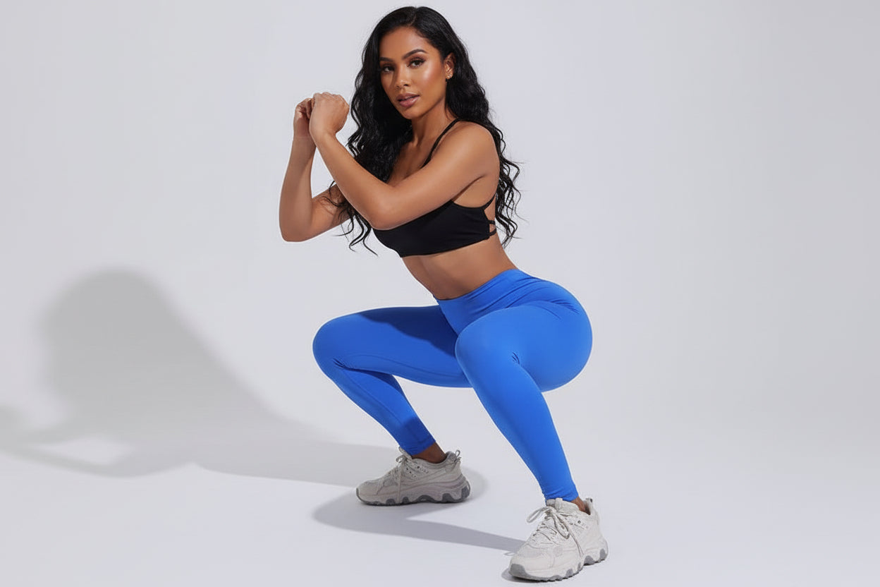 BLUE - V-BACK TRAINING LEGGING