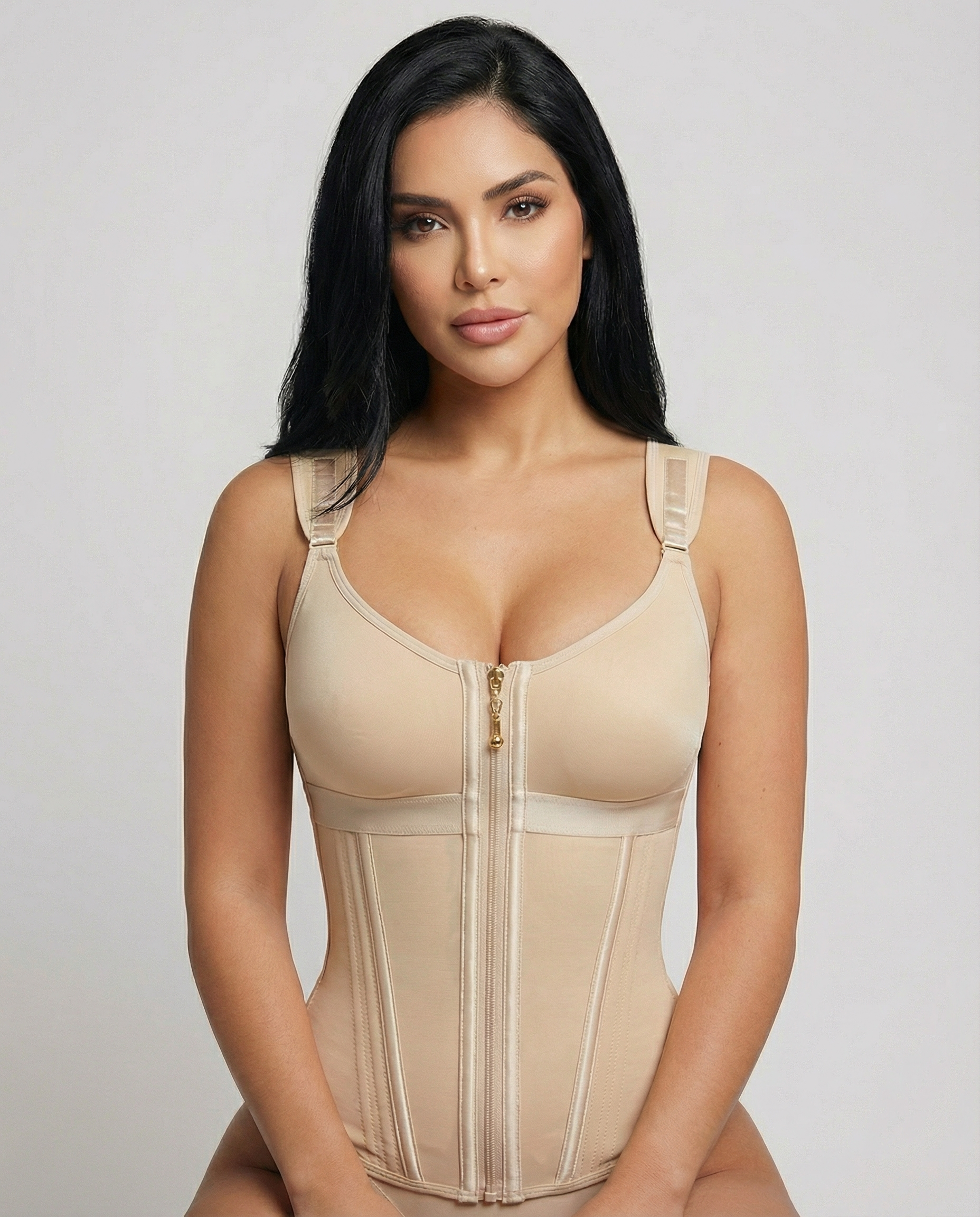 BEIGE - CORSET BODY-SHAPER WITH BRA
