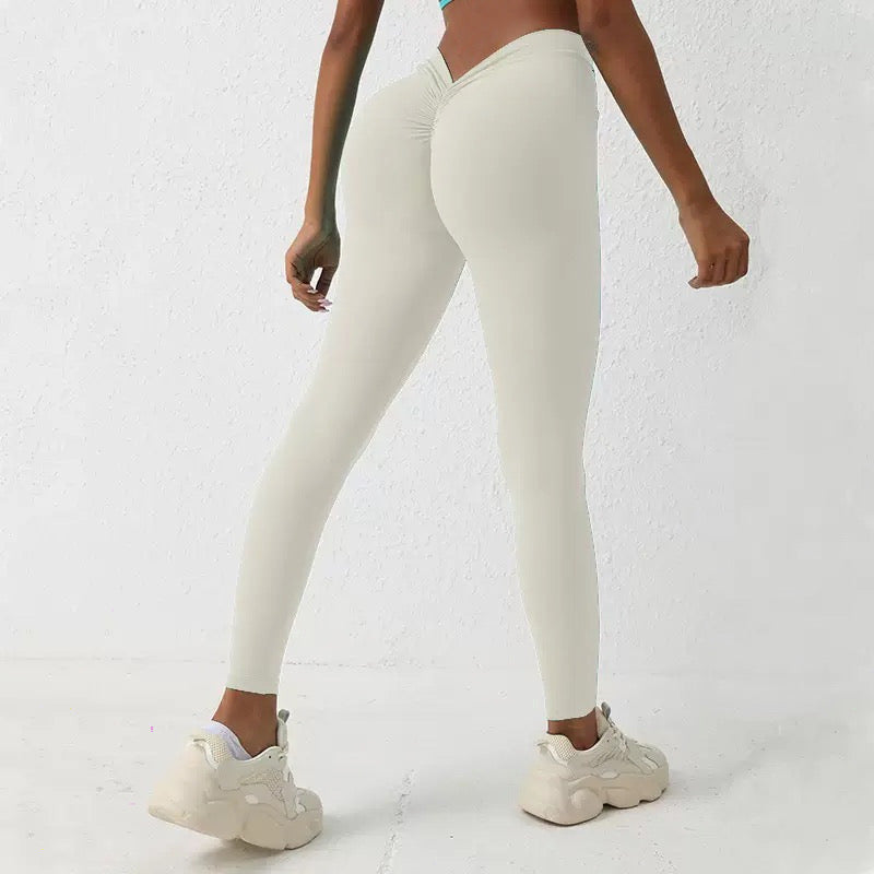 BEIGE - V-BACK TRAINING LEGGING